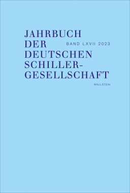 Buchcover vom "Jahrbuch der Deutschen Schillergesellschaft" (Bd. 67/2023)