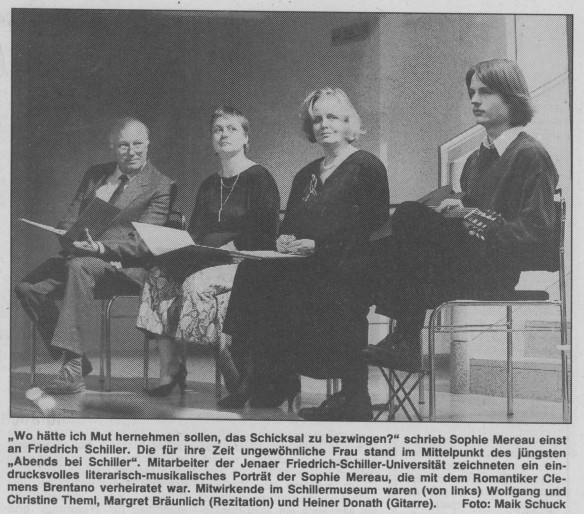 Schillertage 1992 – Bild1 – Zeitungsartikel